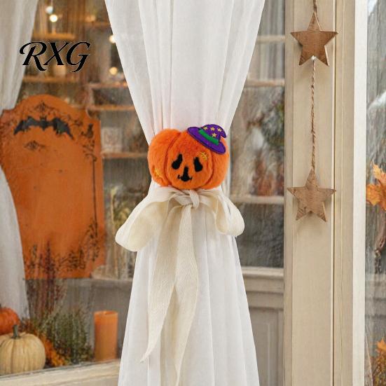 Unique Window Ornament Ties Halloween Curtain Tiebacks, Funny Witch Hat Pumpkin Ghost Cartoon Straps, Style Decor Lightweight Adjustable Holdbacks for