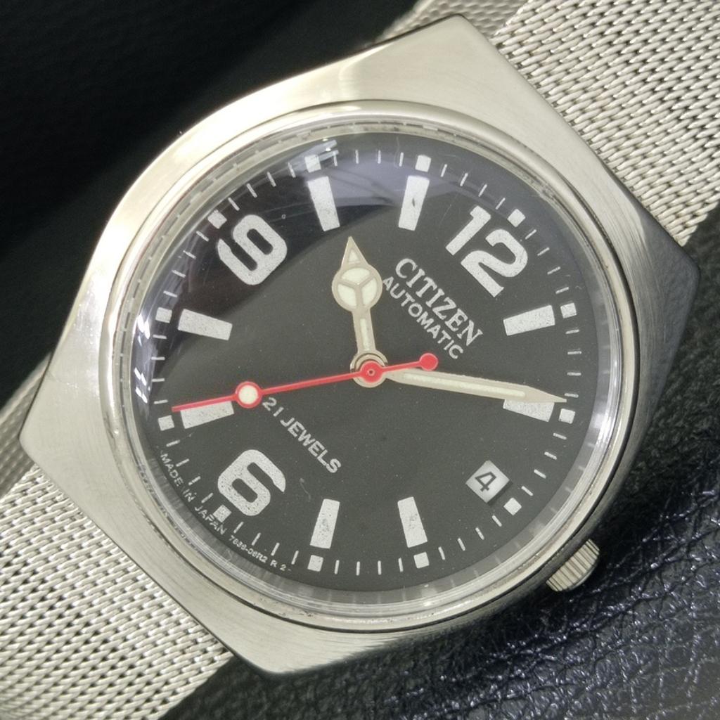

ВИНТАЖНЫЕ МУЖСКИЕ ЧАСЫ CITIZEN AUTOMATIC 8200 JAPAN С ДАТОЙ, ЧЕРНЫЙ ЦВЕТ ЦИФЕРБЛАТА a500205-2 R151b-a500205