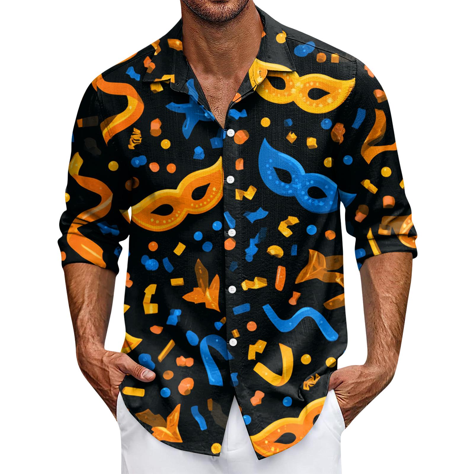 

Мужская повседневная рубашка с длинным рукавом на пуговицах M золотой