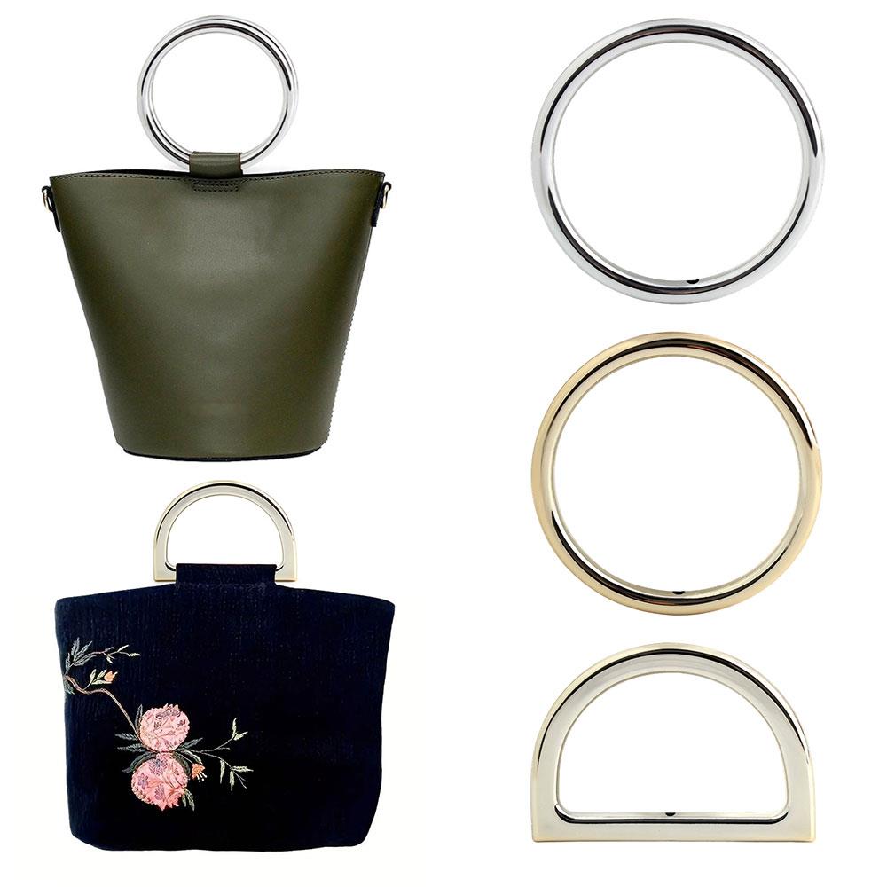 1PC Acrylic D Round Shape Purse Sewing Frame DIY Bag Handles For Bag Making Purse Handles Replacement Crochet Bag Handles
