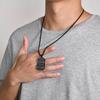 Mprainbow Mens Dog Tag Necklaces, Waterproof Stainless Steel Geometric Pendant Collar Birthday Gifts for Father Dad Husband Son