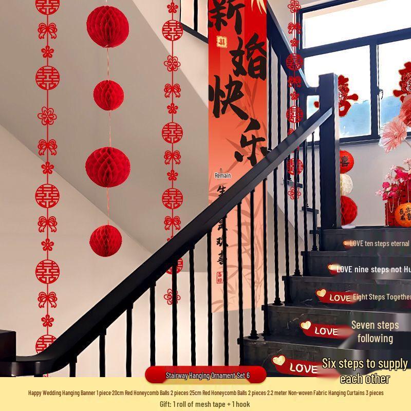 Handun Wedding Stair Decoration Garland Set
