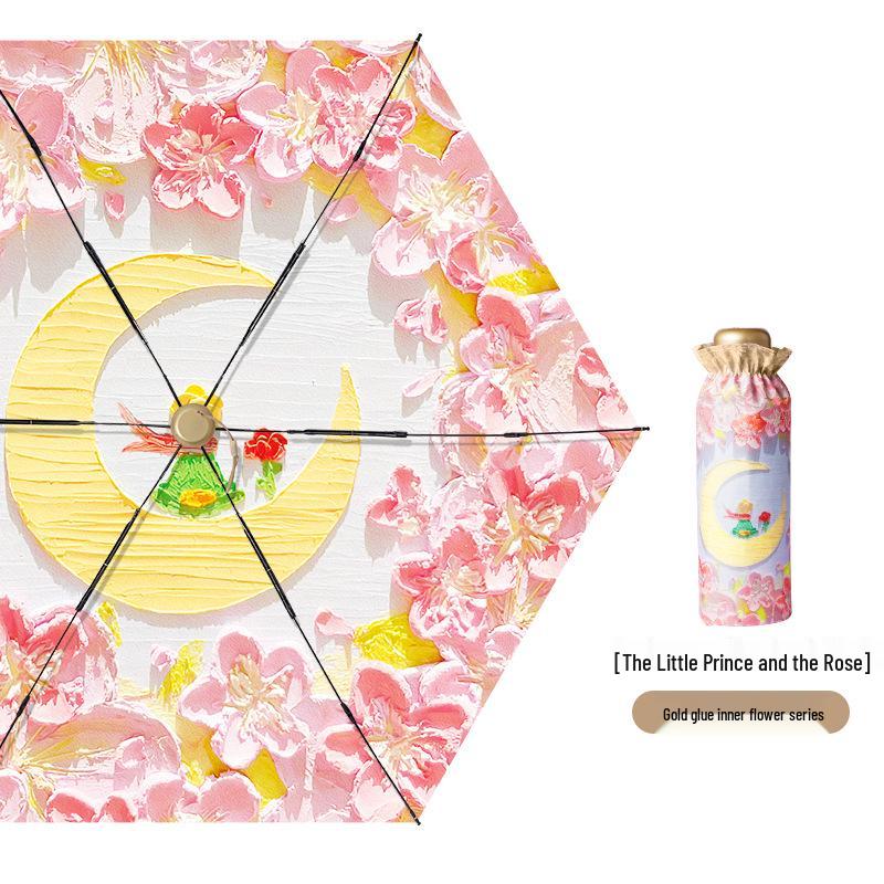 50% Reducere Umbrelă Mini Ultralight de Soare pentru Femei - Compactă, Portabilă, Design Capsulă Pliabilă