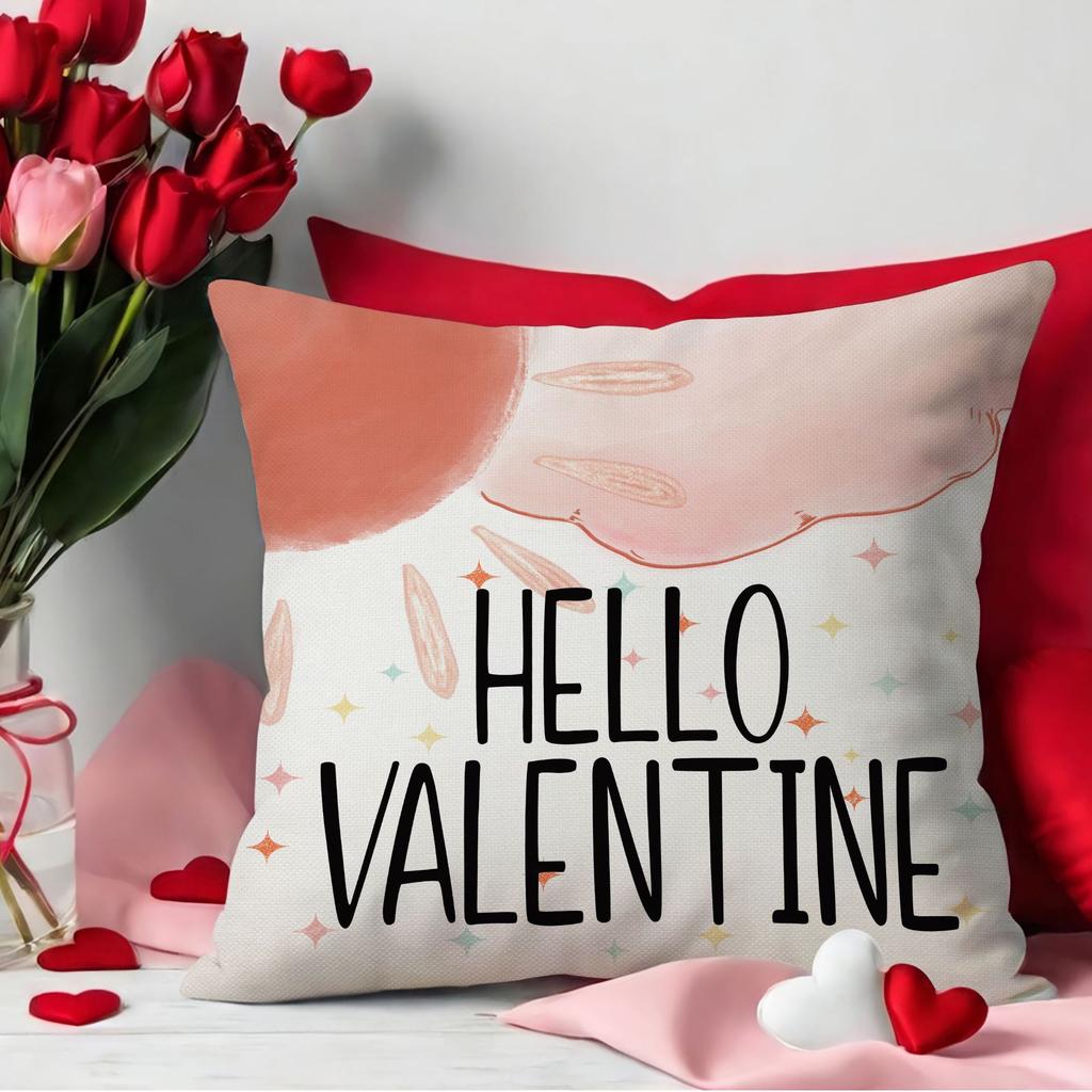 Neuer rosa Liebe bedruckter Kissenbezug Mädchen Herz Kissen Heimdekoration Atmosphäre Kissen Sofakissen