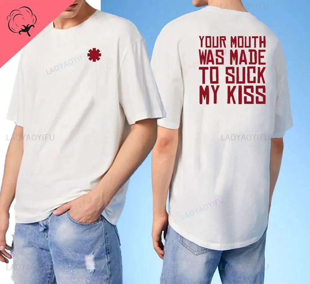 ZheXiong TEE 2024 Nieuwe Aankomst Red Hot Chili Heren T-shirt Peppers Heren Dubbelzijdig Bedrukte T-shirts Hoge Kwaliteit Korte Mouw Tee Harajuku Tops M