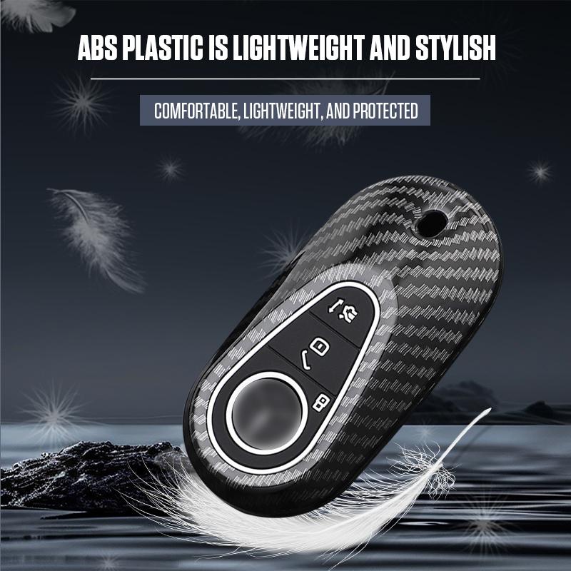 Interior Mouldings Carbon Fiber Car Key Case Cover For Mercedes Benz C E S Class GLC W206 W223 W214 E300 C260 C300 S450 S500 S40