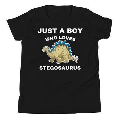 Nur ein Junge, der Stegosaurus liebt Lustiges Dinosaurier-Liebhaber Jugend T-Shirt