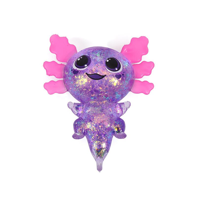 1Pcs Squishy Malt Sugar Stretchy Axolotl Fun Squeeze Birthday Supplies Colorful Salamander Maltose Fidgets Toy Anti-Anxiety Gift