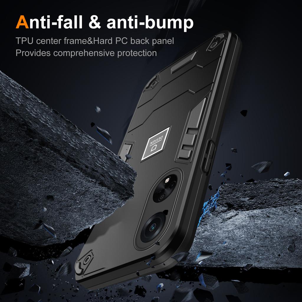For Oppo A98 5G/F23 5G/A1 5G Case Hard PC Soft TPU Phone Cover Anti-Fingerprint