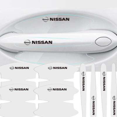 8Pcs Car Door Handle Stickers Transparent Protector Film For Qashqai Juke Pulsar Sentra Altima Patrol Micra Rogue Almera