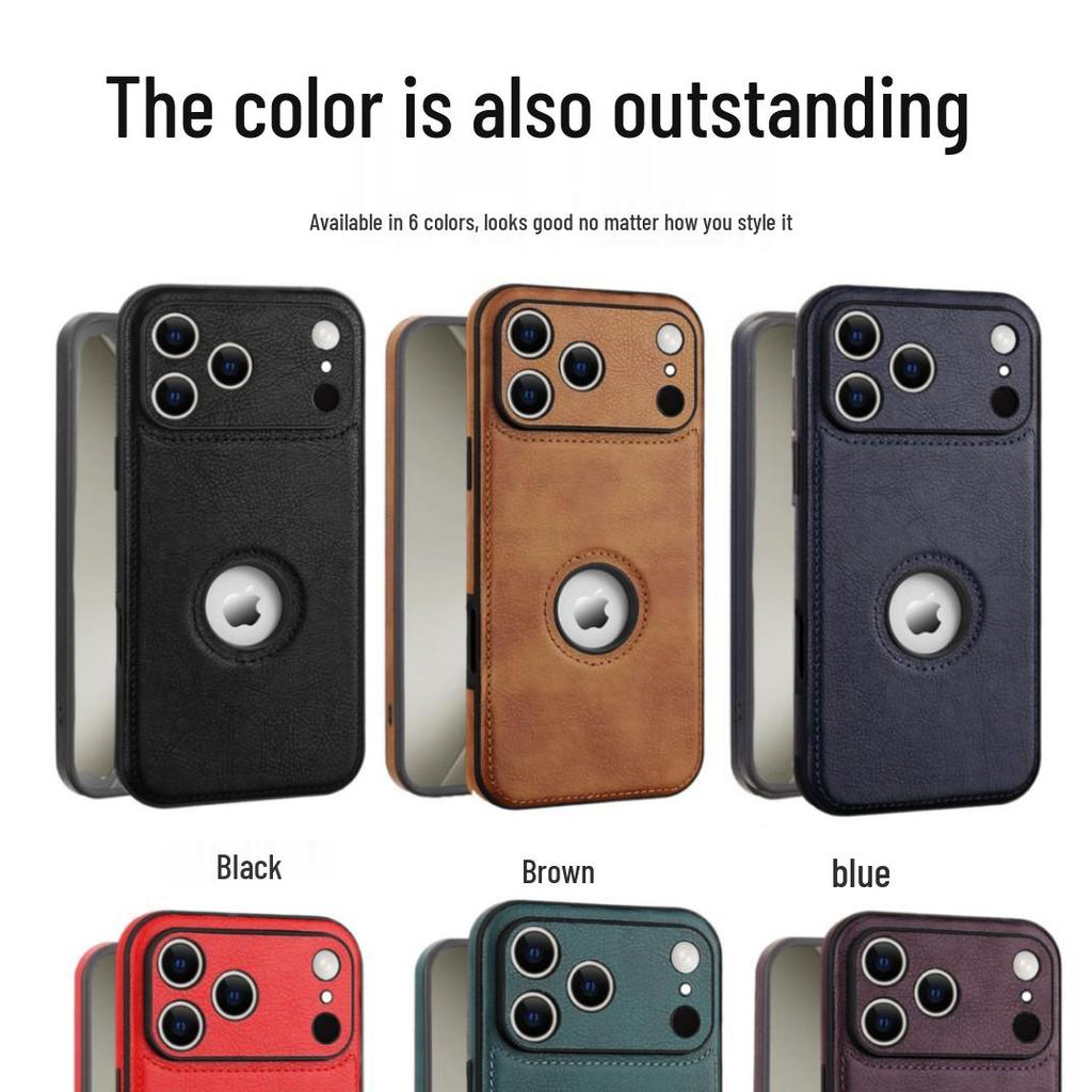 High-grade Leather Phone Case for Apple 17 Pro Max/16 Pro/15 - Trendy & Protective Design