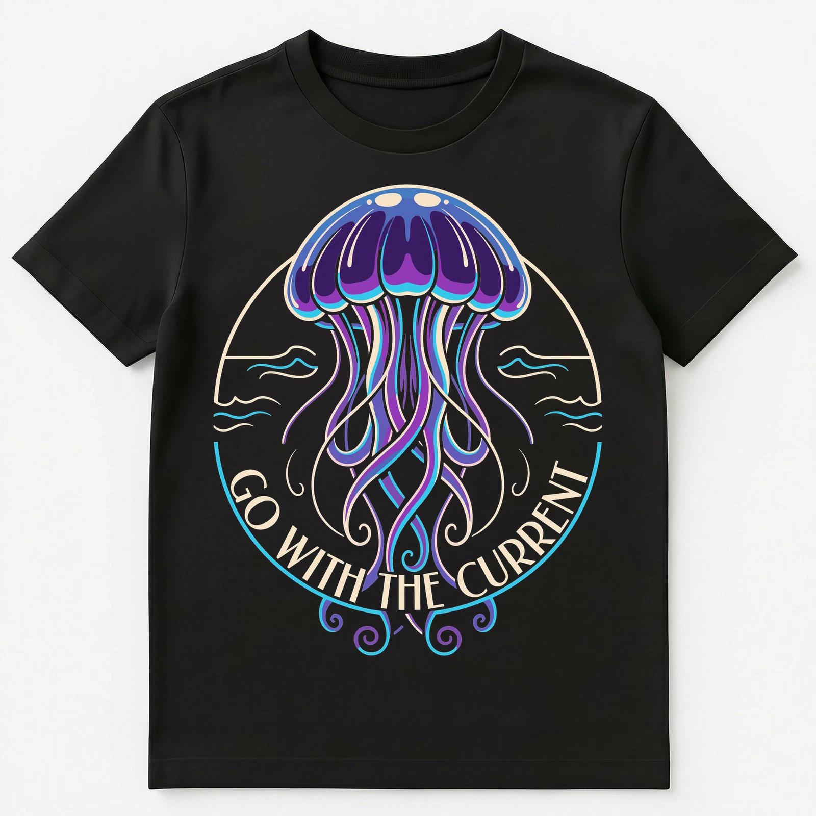 

Vibrant Jellyfish Nautical Inspirational Design Unisex T-Shirt M