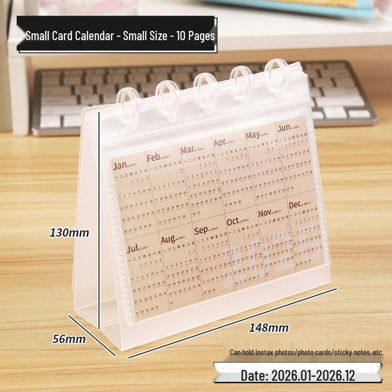 3 & 4 Mushroom Buckle Loose-Leaf Photo & Memorabilia Album with 2026 Desk Calendar & Vertical File