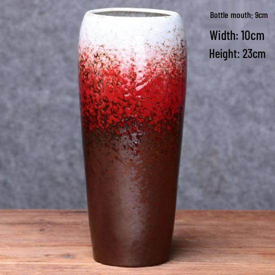 European Minimalist Ceramic Floor Vase for Living Room - Ikebana & Dried Flowers