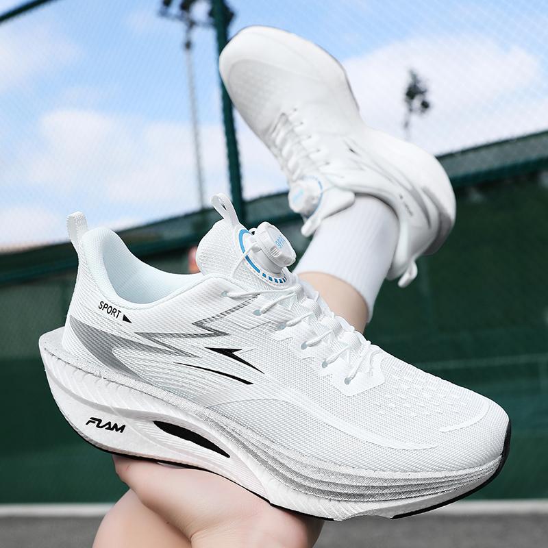 Women Rotating Buckle Carbon Board Marathon Men Sports Lightweight shoes Women Athletic Nonskid Sneakers Men Casual Running Shoe