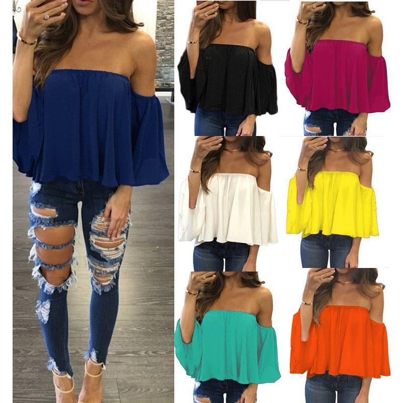 

2023 Large Size 5XL Classic Women s Chiffon T-shirt Chiffon T-Shirt Yellow 2XL
