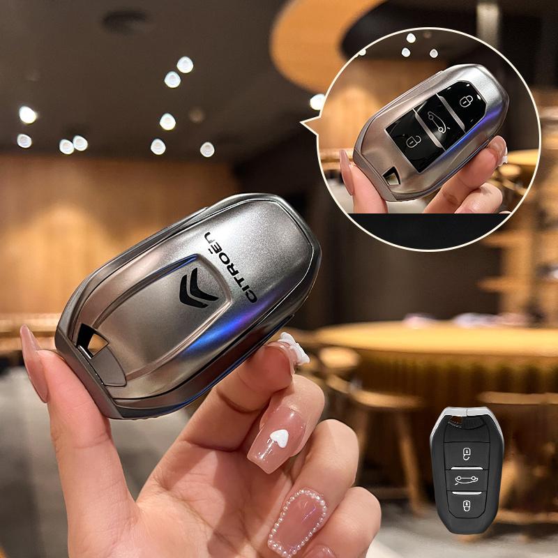 

New TPU Car Remote Key Case Cover Key Protector Keychain For Citroen C1 C2 C4 C6 C3-XR Picasso Grand DS3 DS5 Accessories