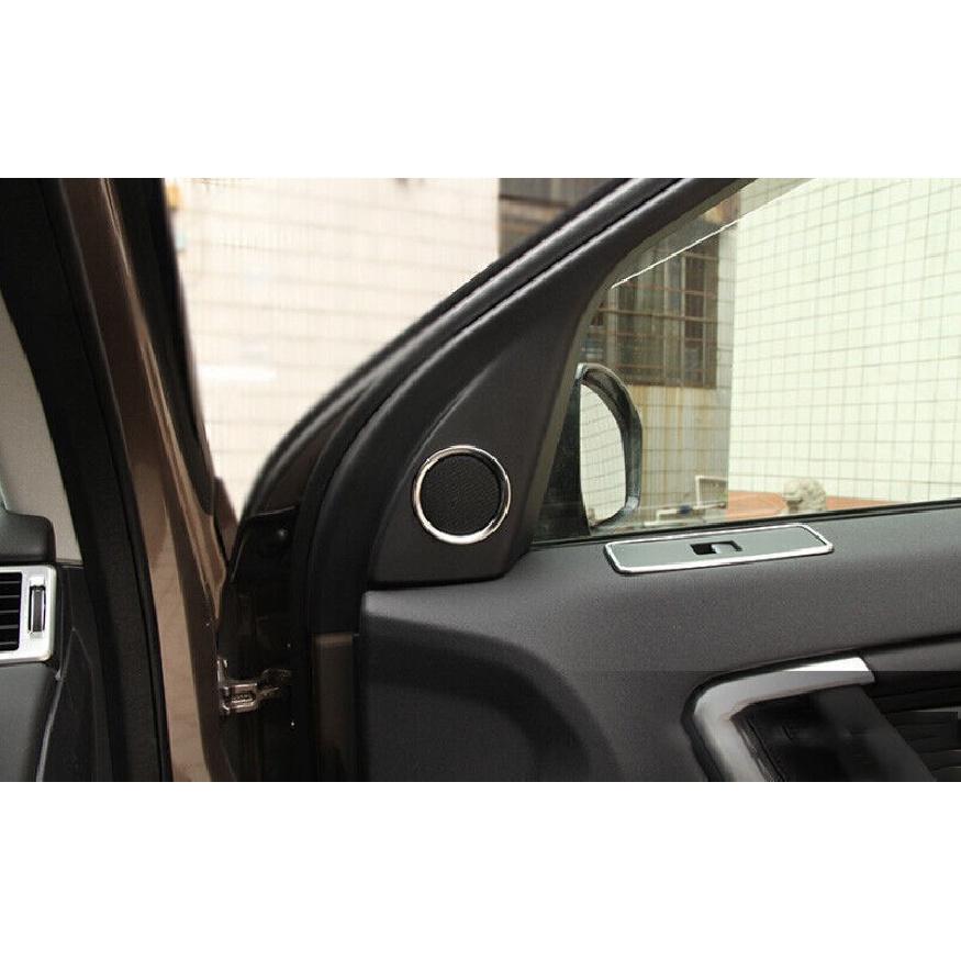 For LR Discovery Sport 2015-2019 Matte Silver A Pillar Speaker Sound Ring Trim