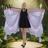 Cape Papillon Facile à Porter Ailes d'Halloween Costume pour Femmes, Adultes Tissu Doux Enveloppement d'Ailes Fée Festivals de Musique, Fête Cosplay Reine des Elfes