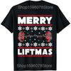 Gingershred Funny Gingerbread Man Gym Bodybuilding Christmas T Shirts Men Humor Streetwear Short Sleeve Unisex Loose Clothing