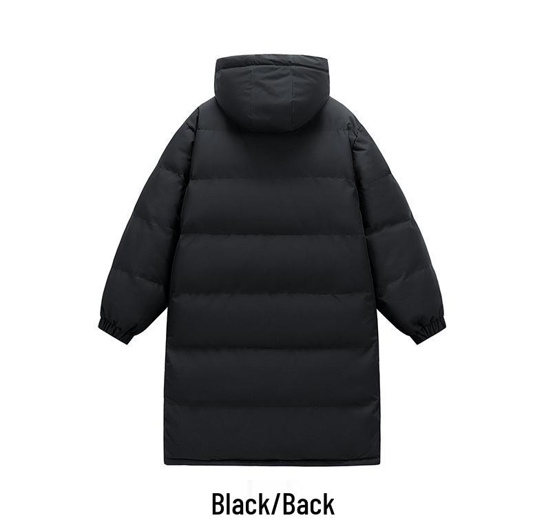 Unisex Over-the-Knee Hooded Cotton Jacket - 2025 Trendy, Loose, Thickened, Casual Coat