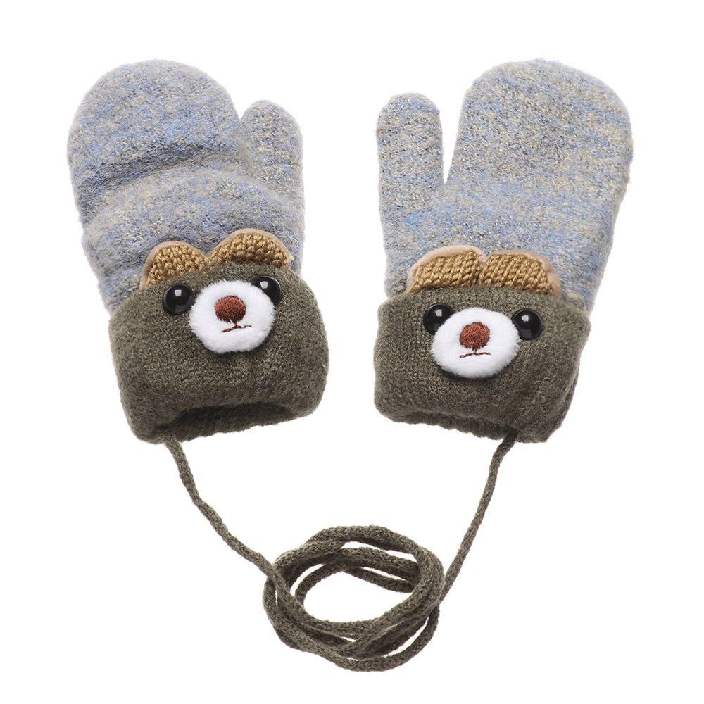 New Hot Baby Newborn Boys Girls Kids Gloves Thick Warm Knitted Mittens Cute Cartoon