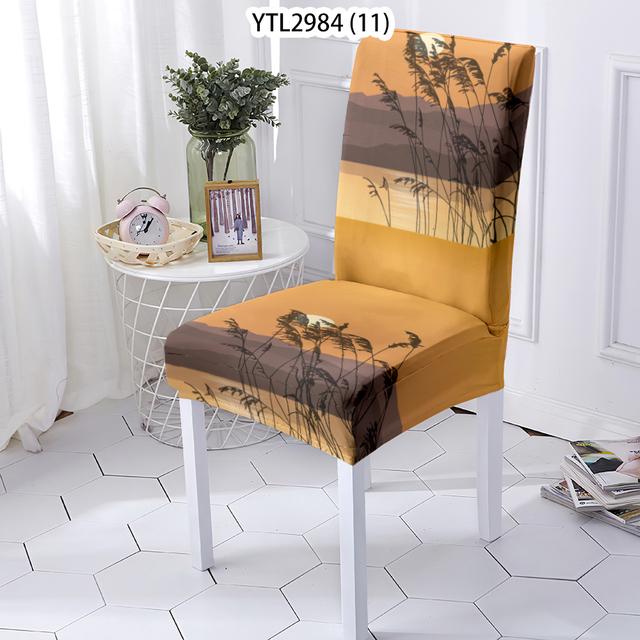 

Чехол для офисного стула в стиле растений и животных, обеденный стул, натуральный пейзаж, узор, обеденный дом, эластичный чехол на стул из спандекса 1PCS