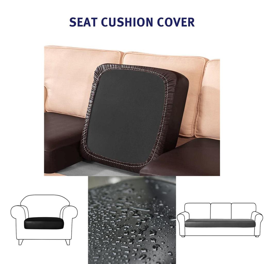 Versatile And Durable Elastic Pu Leather Sofa Cushion Slipcovers For All Sofas