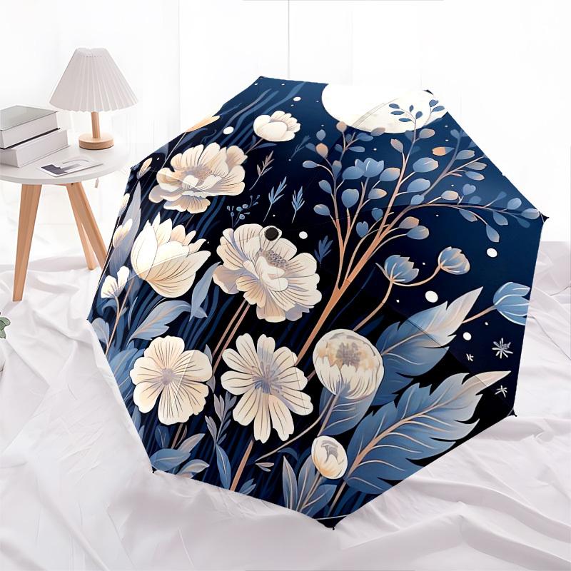 1pc Night Garden Moonlit Flowers Suitable for All Seasons UmbrellaFP235