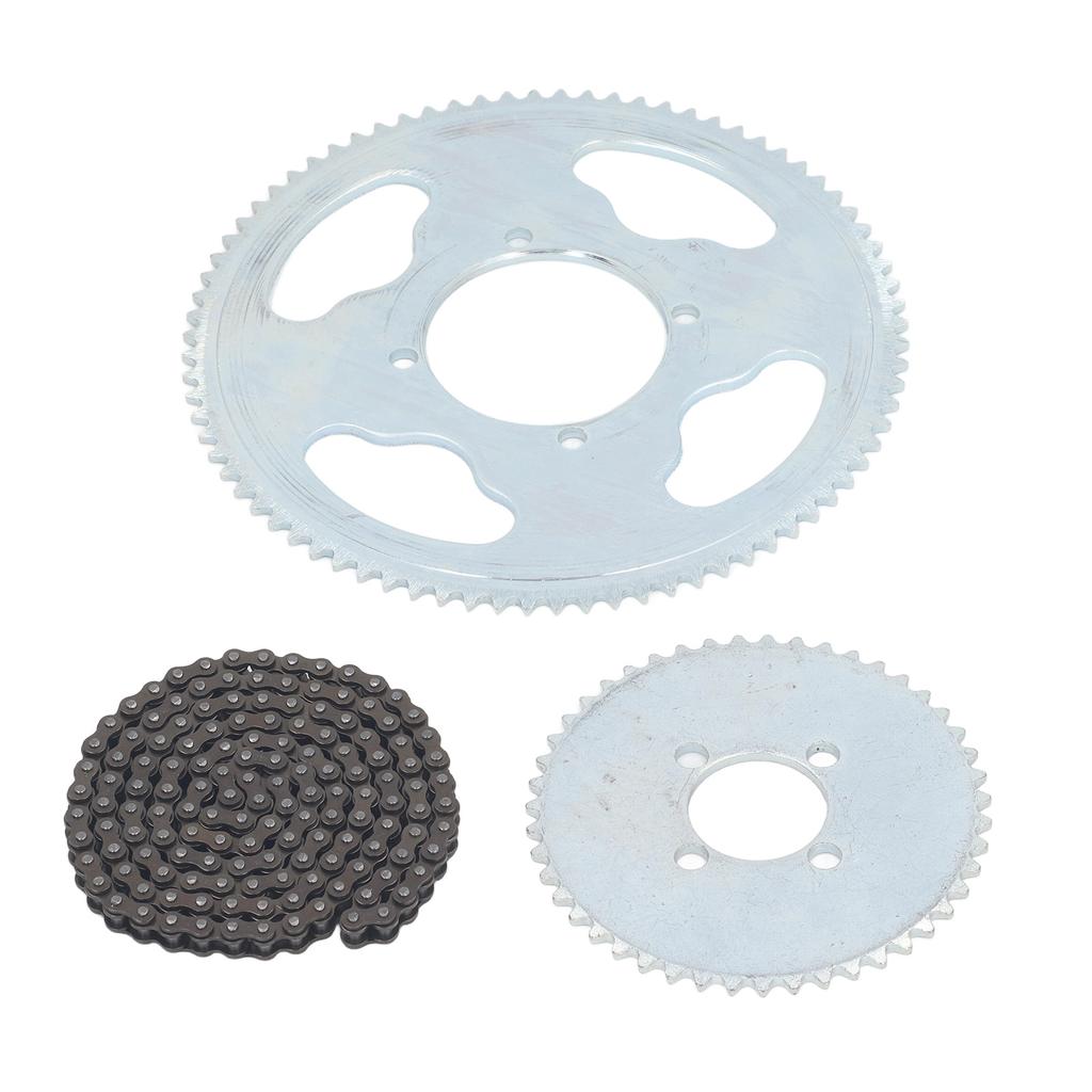 25H 47T Front Sprocket 25H 80T 4 Hole Rear Sprocket 146 Links Chain for 47cc 49cc Dirt Bike ATV Quad Mini Motorcycle