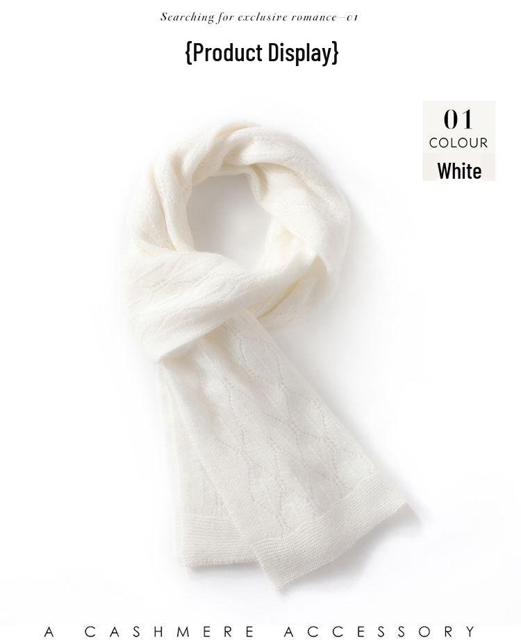 Versatile Unisex Cashmere Scarf: Dual-Use Shawl & Knitted Snood for Couples – Warm, Stylish, Neck Protection with Hollow Design.