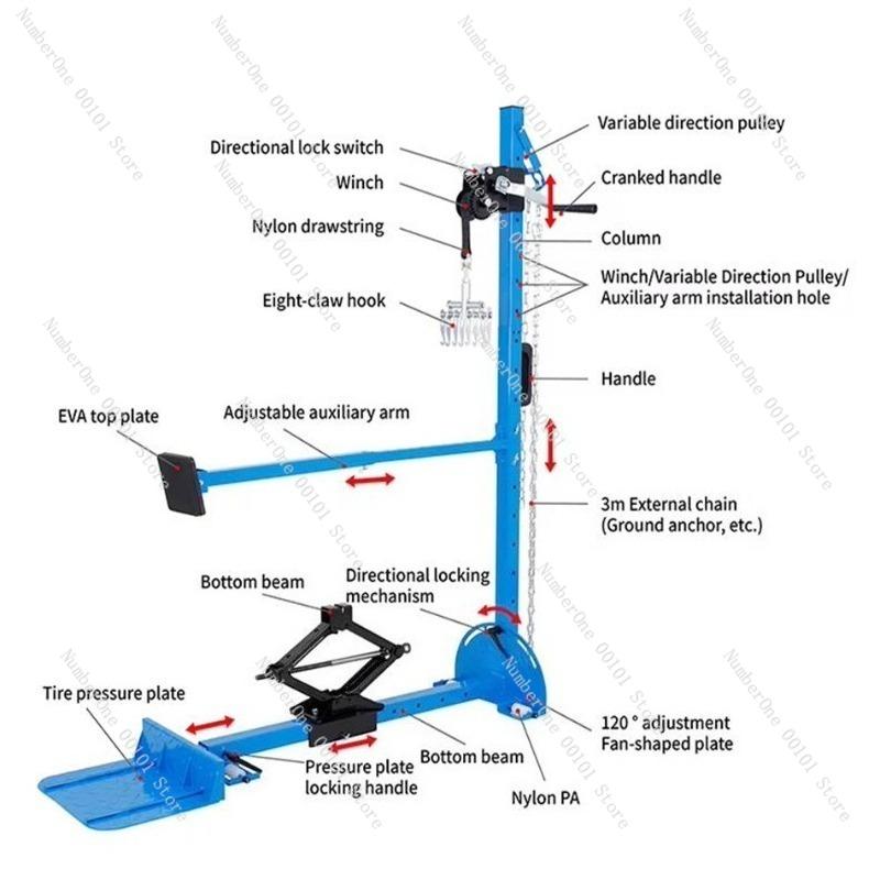Car Dent Repair Tool, Sheet Metal Puller, Lata Body Shaping Tension Frame for Automotive Maintenance and Corrections
