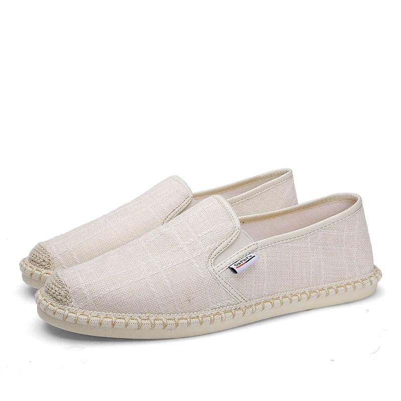 Mens Shoes Chinese Fashion Soft Slip On Espadrilles for Men Loafers Casual Male Breathable Canvas Casual Shoes Zapatillas Hombre