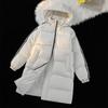 Men's Winter Mid-Length Cotton Jacket Thick Warm Coat Men Women Casual Outerwear Overcoat Male Parka