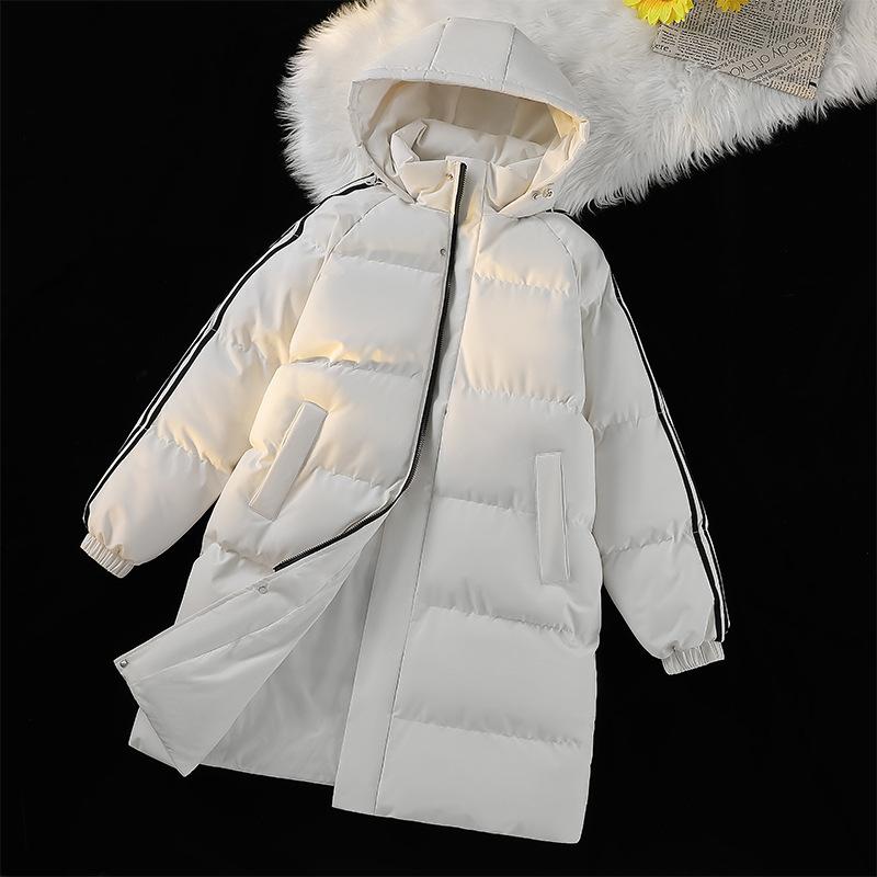 

Хлопковая куртка средней длины с капюшоном для мужчин и пар, утепленные свободные повседневные стеганые куртки, зимние куртки и стеганые куртки 3XL белый