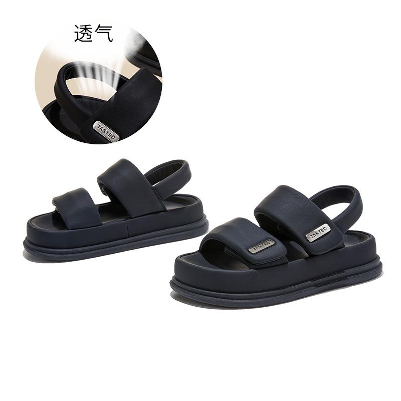 Velcro sandals women s summer wear new muffin small thick-soled sandals versatile casual beach shoes 35