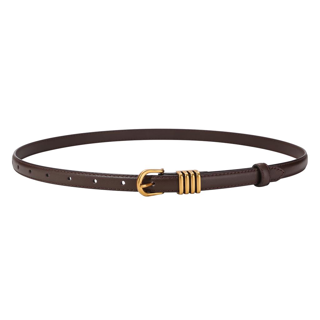 New 2026 Women Belt Fashion Skinny Thin Belts with Metal Buckle Ladies Vintage Waistband for Dress Jeans