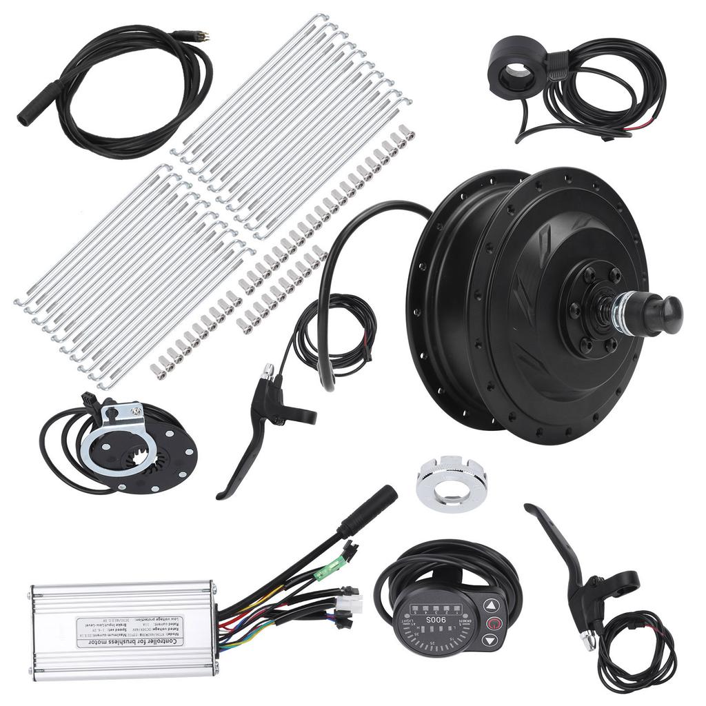 Elektrofahrrad Umrüstsatz 48V 500W Vorderrad Nabenmotor Set mit KT‑900S Display Anzeige für 12G Rad