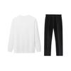 Li-Ning Letter Print Simple Versatile Round Neck Pullover Long Sleeve Long Pants Casual Sports Suit Unisex Suit YTLV113-3+AKL81-1