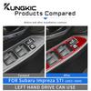 Naklejka na Subaru Impreza STI 2002 2003 2004 Panel przełącznika podnoszenia szyby samochodu Panel przycisków Pokrywa tapicerka Prawdziwe włókno węglowe