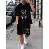 Men's Casual Fashion Simple Short-sleeved Shorts Set Comfortable Loose Sports Suit Versatile Unisex Sports Clothing
