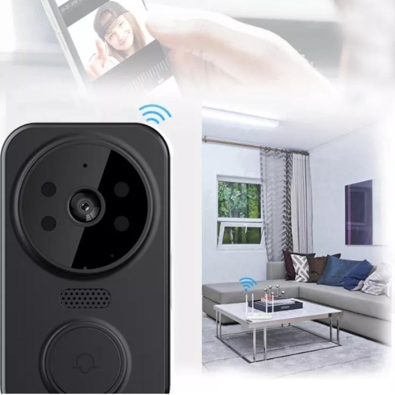 Smart Wireless WiFi Video Doorbell Real Time Visual Intercom Doorbell Wide-Angle Lens Two Way Audio Night Vision Standby Doorbell With Camera