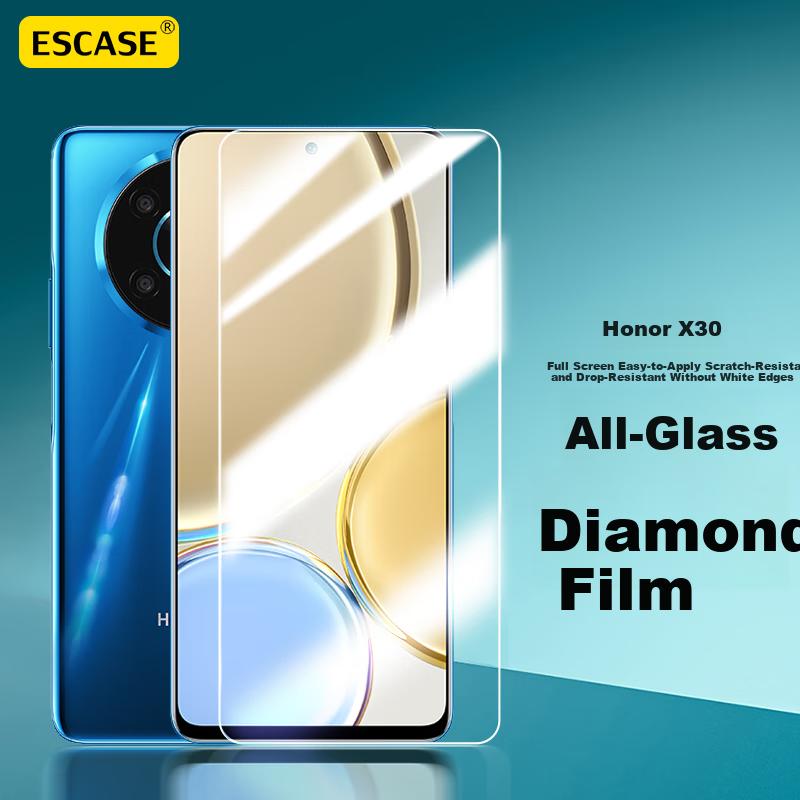 ESCASE Honor X30 Tempered Glass Screen Protector, Full Coverage, High Definition Glass Protective Film, Transparent