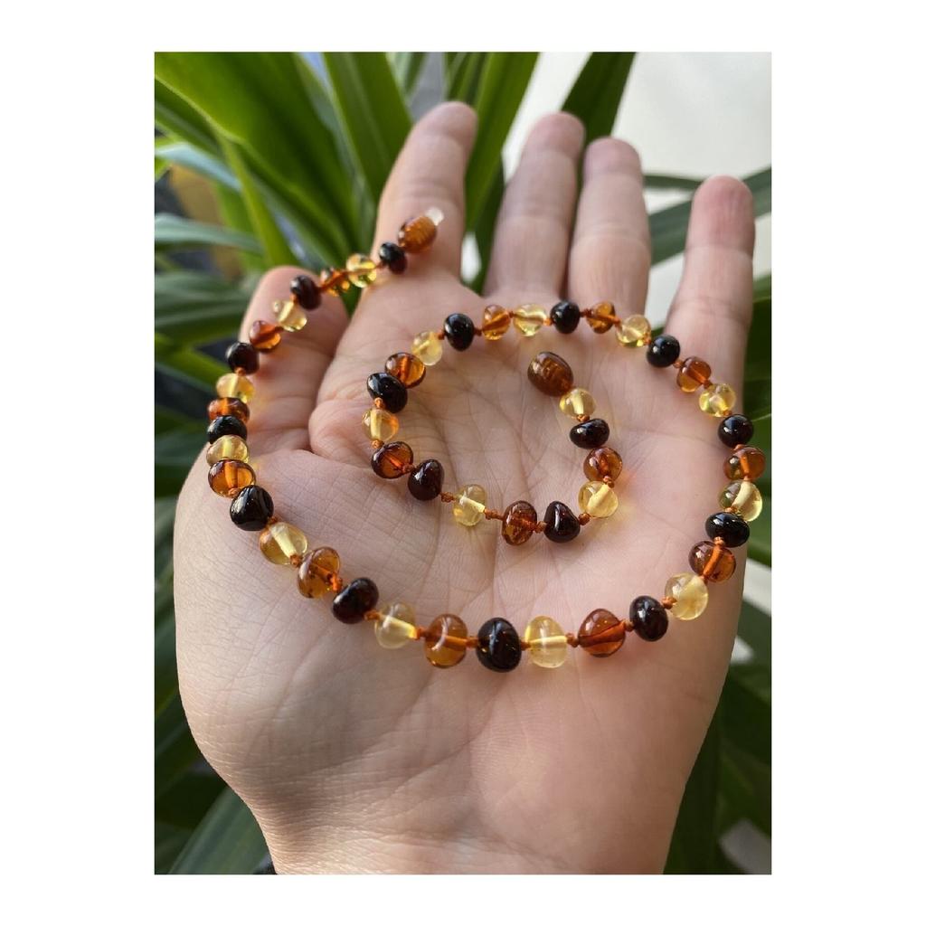 Colier certificat original din chihlimbarul Baltic Drop pentru dinți de lapte