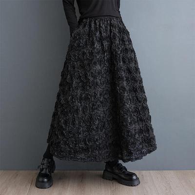 Cotton Plus Size High Waist Vintage Spring Autumn Casual Loose Long for Woman Skirts Womens Skirt