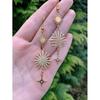 Beautiful Sky Star Golden Brass Earrings