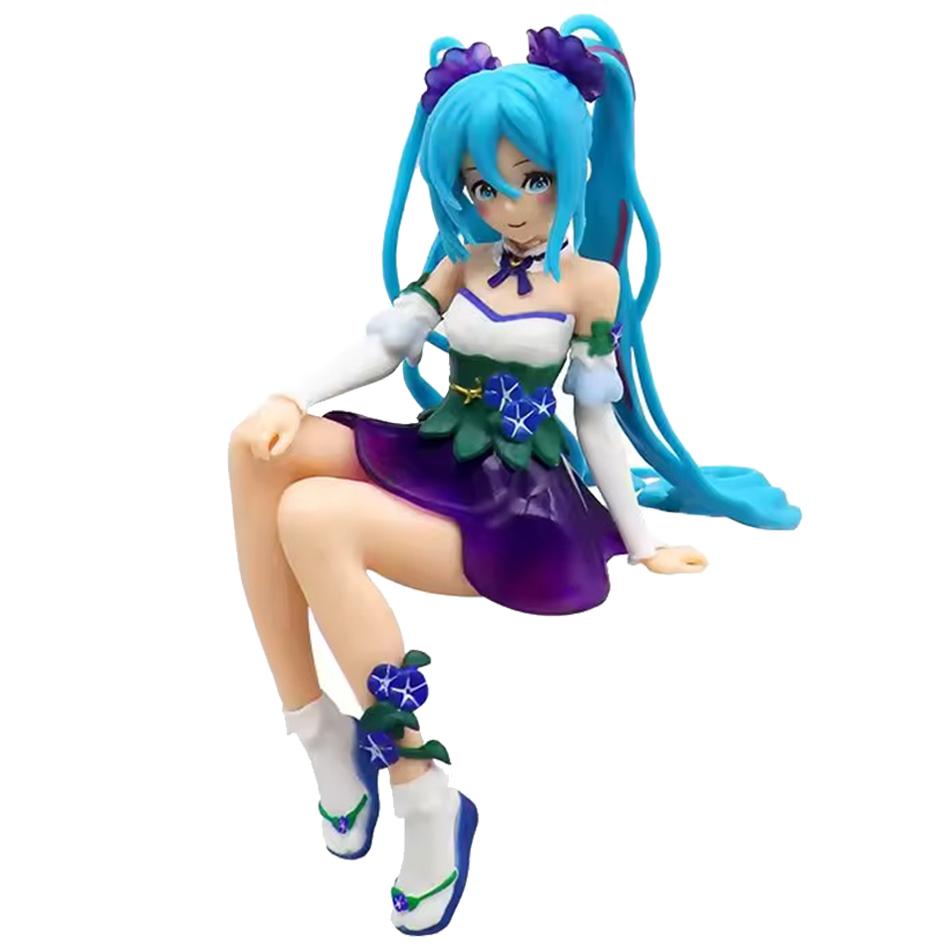 

15cm Hatsune Miku Anime Figure Autumn Date Miku Action Figure Kawaii Girls Noodle Stopper Figurine Computer Case Ornaments Model