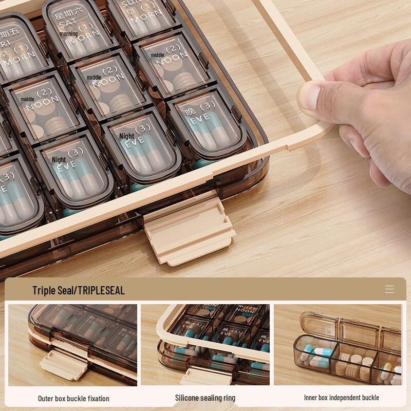 Vilscijon Portable Weekly Pill Organizer