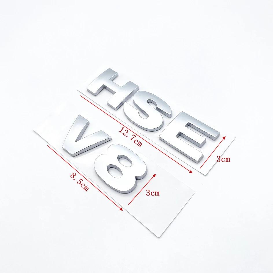Auto 3D ABS V8 HSE Zadní kufr Slova Písmeno Logo Emblém Odznak Samolepka Samolepka pro Land Rover Discovery 3 4 Freelander 2 Příslušenství