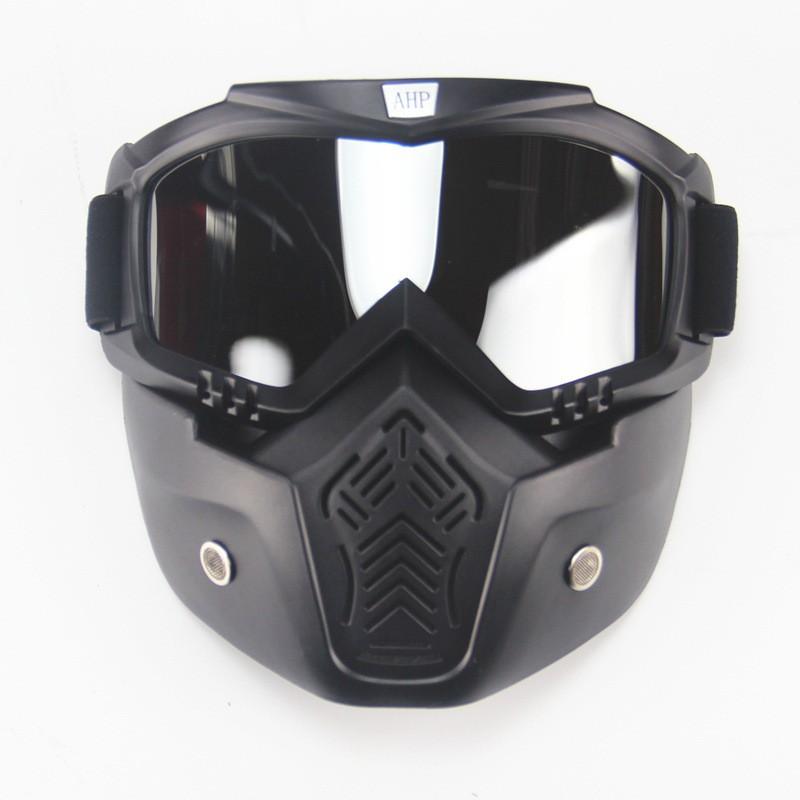 Vintage-Style Motorcycle Goggles Windproof Riding Eyewear Off-Road Racing Outdoor Cycling Unisex PC Lens Swapable Frame